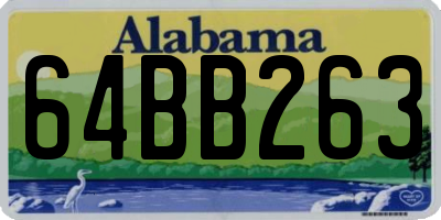 AL license plate 64BB263