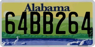AL license plate 64BB264