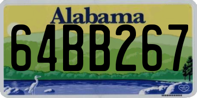 AL license plate 64BB267