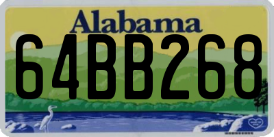 AL license plate 64BB268