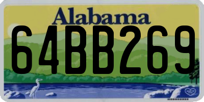 AL license plate 64BB269