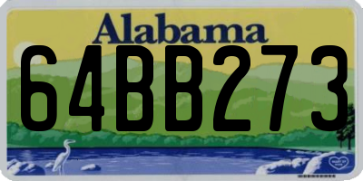 AL license plate 64BB273