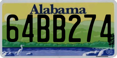 AL license plate 64BB274