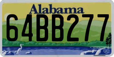 AL license plate 64BB277