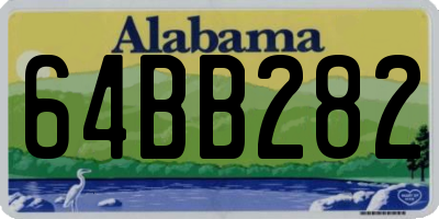 AL license plate 64BB282