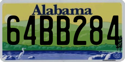 AL license plate 64BB284