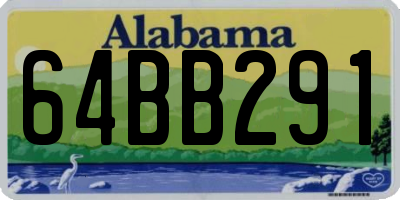 AL license plate 64BB291