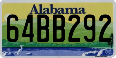 AL license plate 64BB292