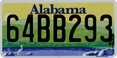 AL license plate 64BB293