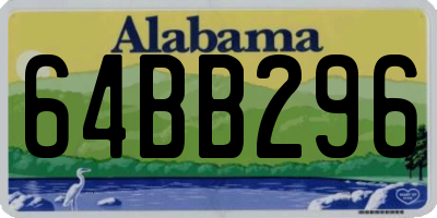 AL license plate 64BB296