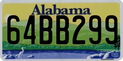 AL license plate 64BB299