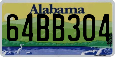 AL license plate 64BB304