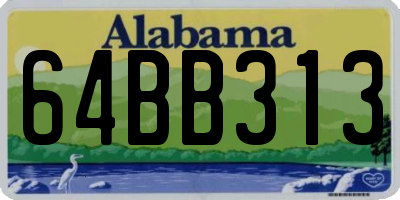 AL license plate 64BB313