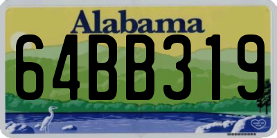 AL license plate 64BB319