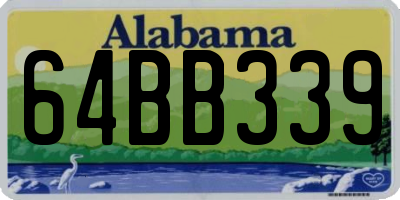 AL license plate 64BB339