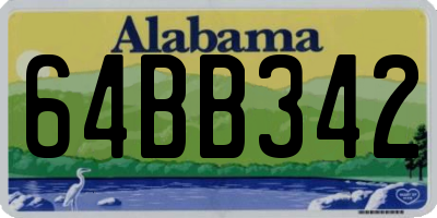 AL license plate 64BB342