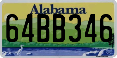 AL license plate 64BB346