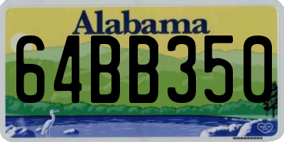 AL license plate 64BB350