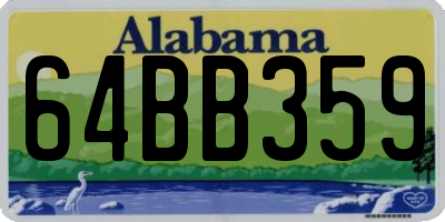 AL license plate 64BB359