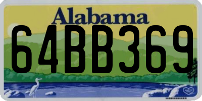 AL license plate 64BB369