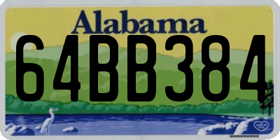 AL license plate 64BB384