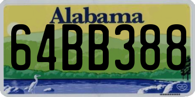 AL license plate 64BB388