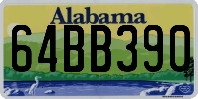 AL license plate 64BB390