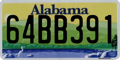 AL license plate 64BB391