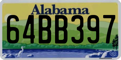 AL license plate 64BB397