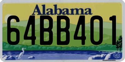 AL license plate 64BB401
