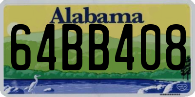 AL license plate 64BB408