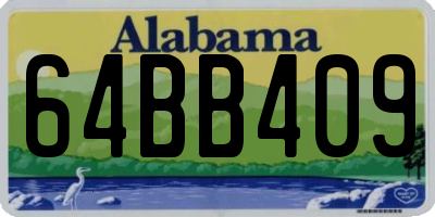 AL license plate 64BB409