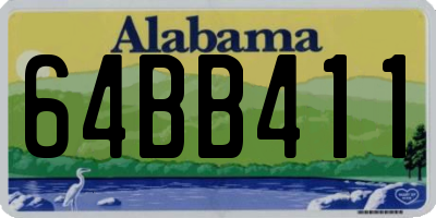 AL license plate 64BB411