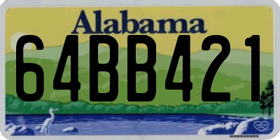 AL license plate 64BB421