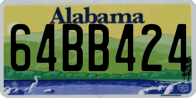 AL license plate 64BB424