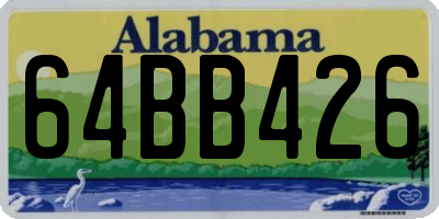 AL license plate 64BB426