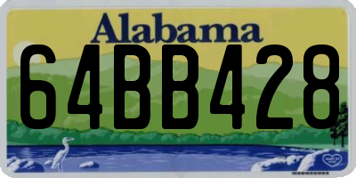 AL license plate 64BB428