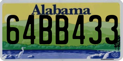 AL license plate 64BB433