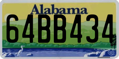 AL license plate 64BB434
