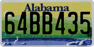 AL license plate 64BB435