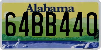 AL license plate 64BB440
