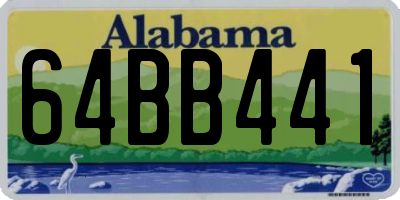 AL license plate 64BB441