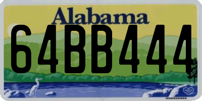 AL license plate 64BB444