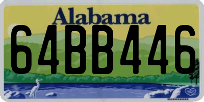 AL license plate 64BB446