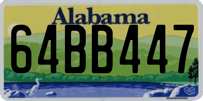 AL license plate 64BB447
