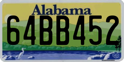 AL license plate 64BB452