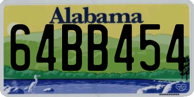 AL license plate 64BB454