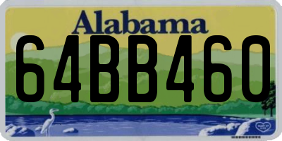 AL license plate 64BB460