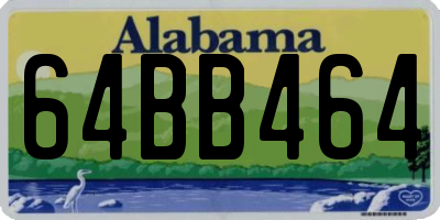 AL license plate 64BB464