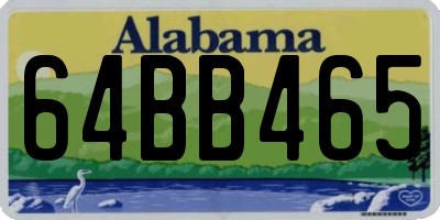 AL license plate 64BB465